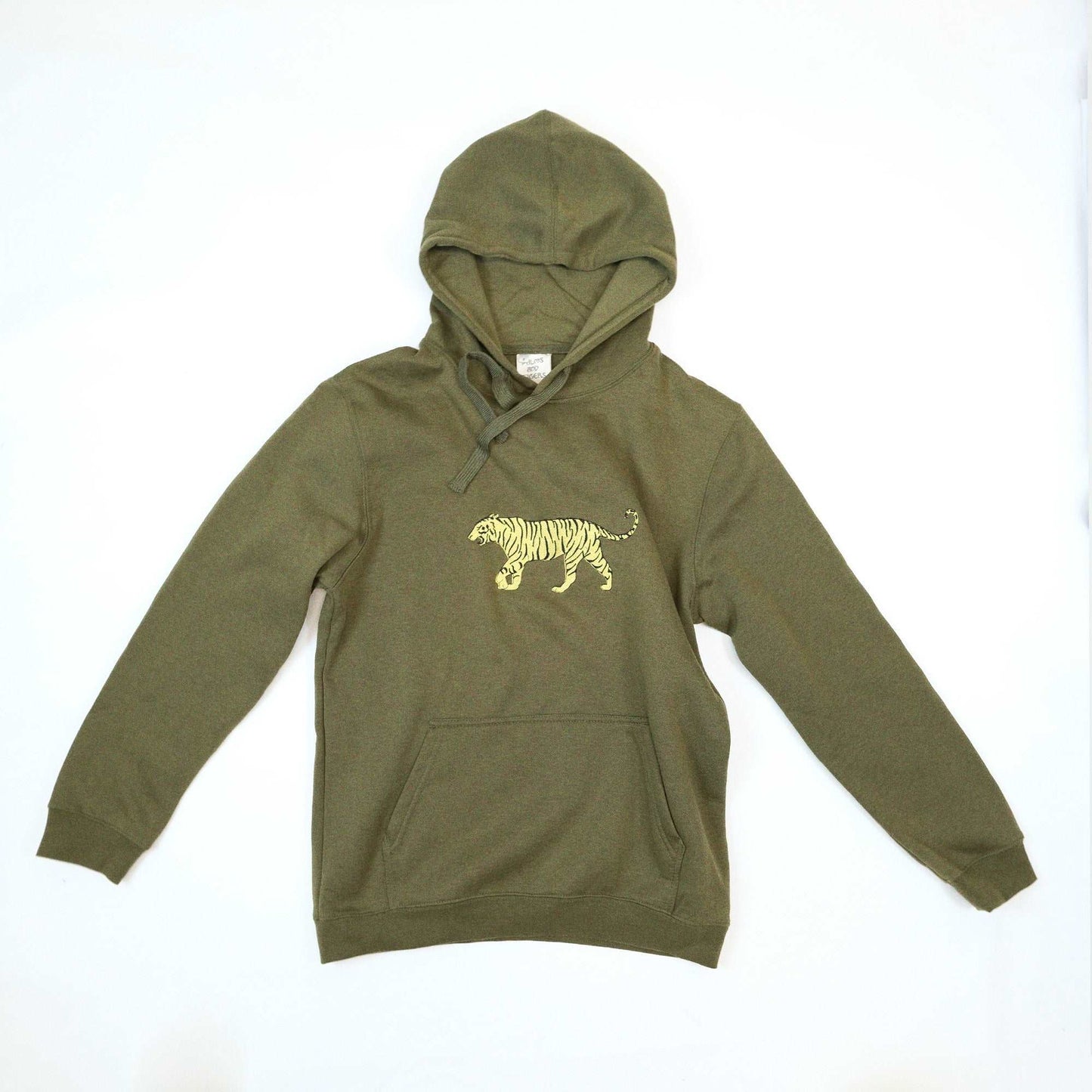 Huge Tiger Hoodie - Olive Green