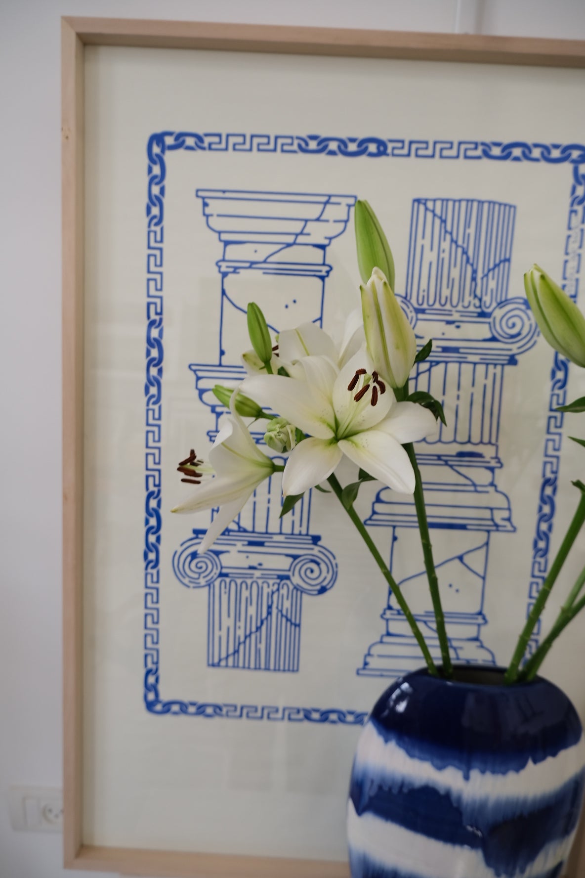 Greek Pillars Composition- Huge Screen Print