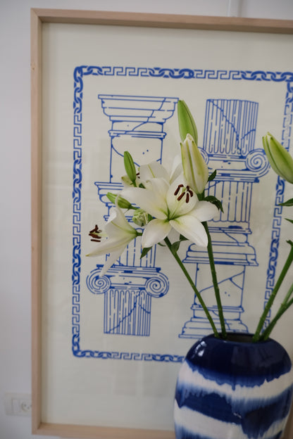 Greek Pillars Composition- Huge Screen Print