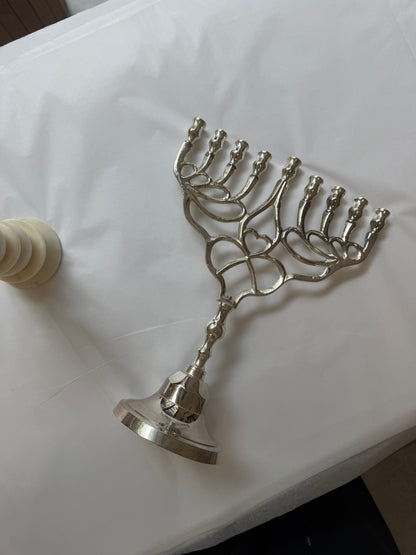 חנוכיה גבוהה לב | ציפוי כסף