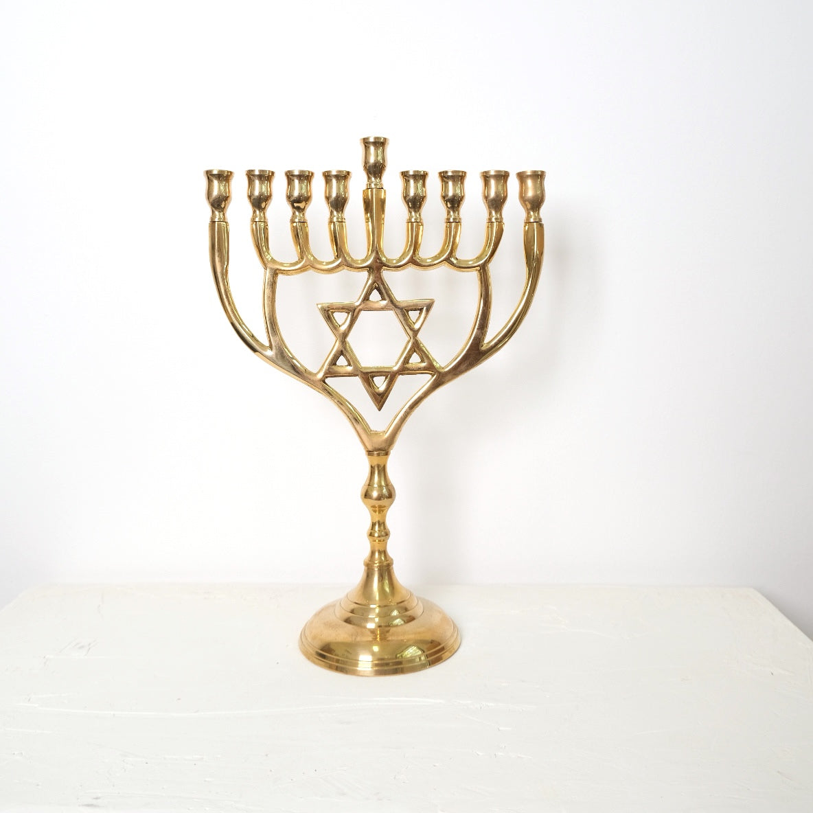 חנוכיה מגן דוד | נחושת