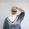 Cards Silk Foulard - Double-Sided Print, Black and Red Printed on Ivory