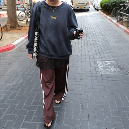 Tiger Sweater | Relaxed fit | Vintage Washed Navy