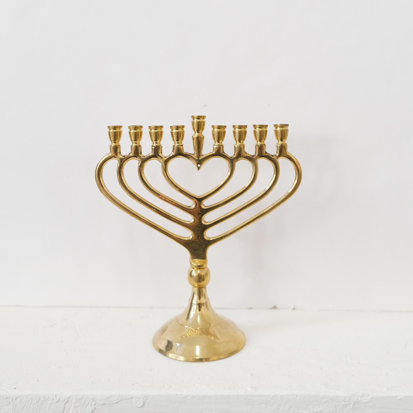 חנוכיה לב | נחושת | גודל קטן