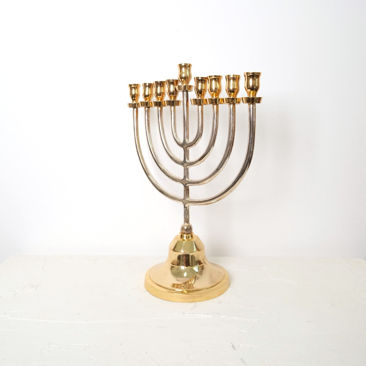 חנוכיה צינורות | ציפוי כסף וזהב