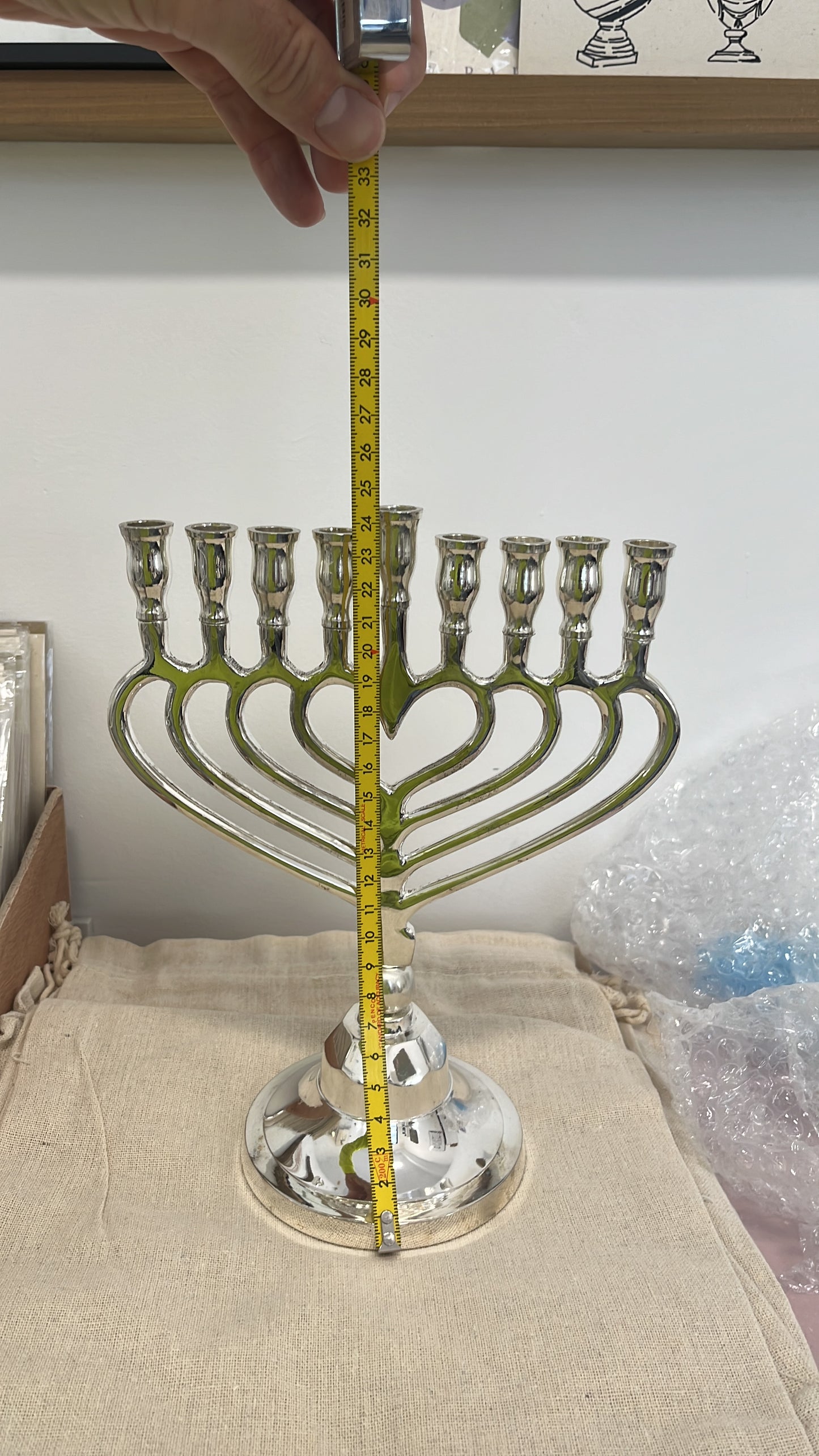 חנוכיה לב | נחושת | גודל גדול