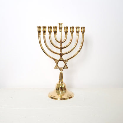 חנוכיה צינורות מגן דוד | נחושת
