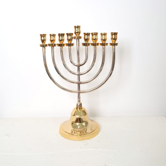חנוכיה צינורות | ציפוי כסף וזהב