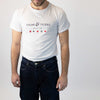 Cards White T-Shirt - Straight Cut with Black and Red Embroidery