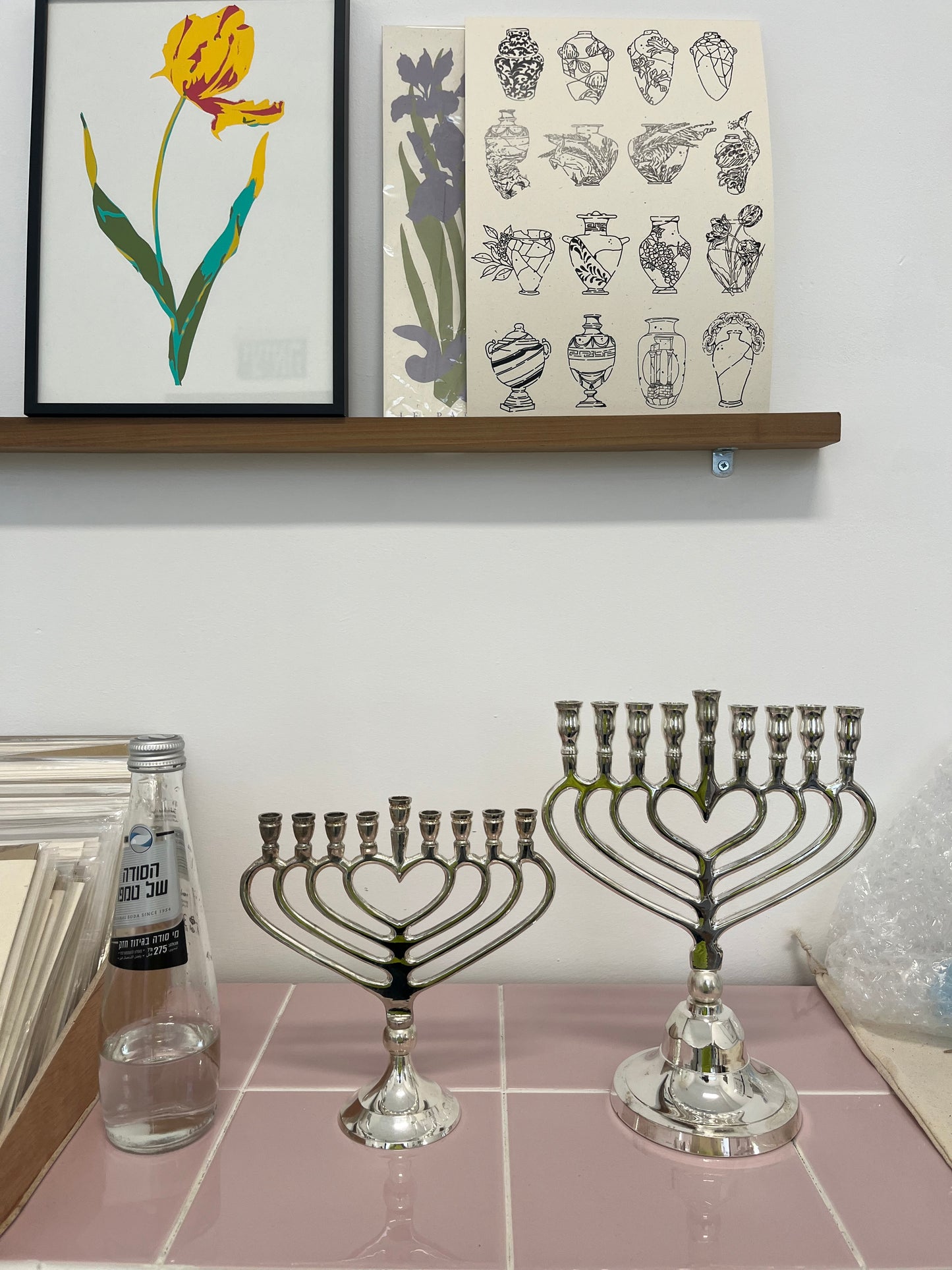 חנוכיה לב | נחושת | גודל גדול