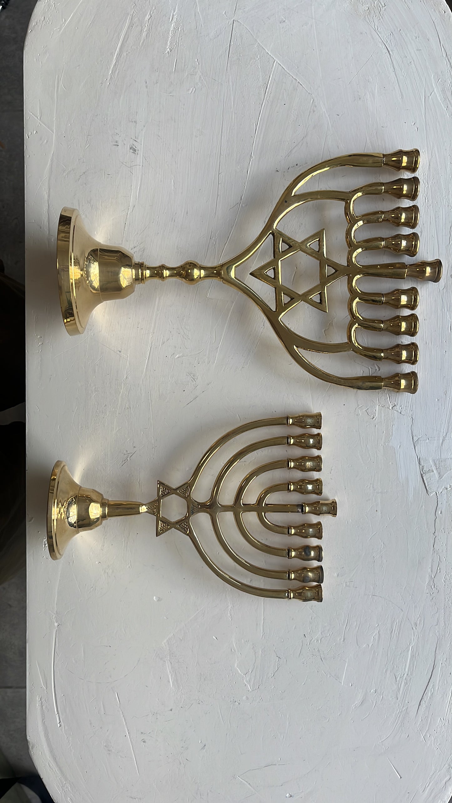 חנוכיה מגן דוד | נחושת | גודל גדול