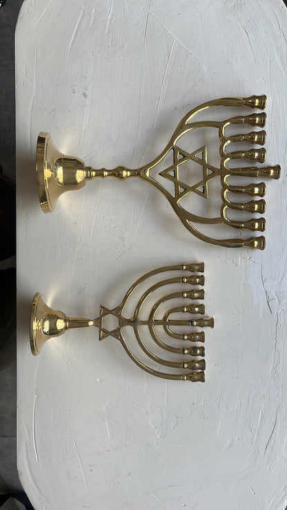 חנוכיה מגן דוד | נחושת | גודל גדול