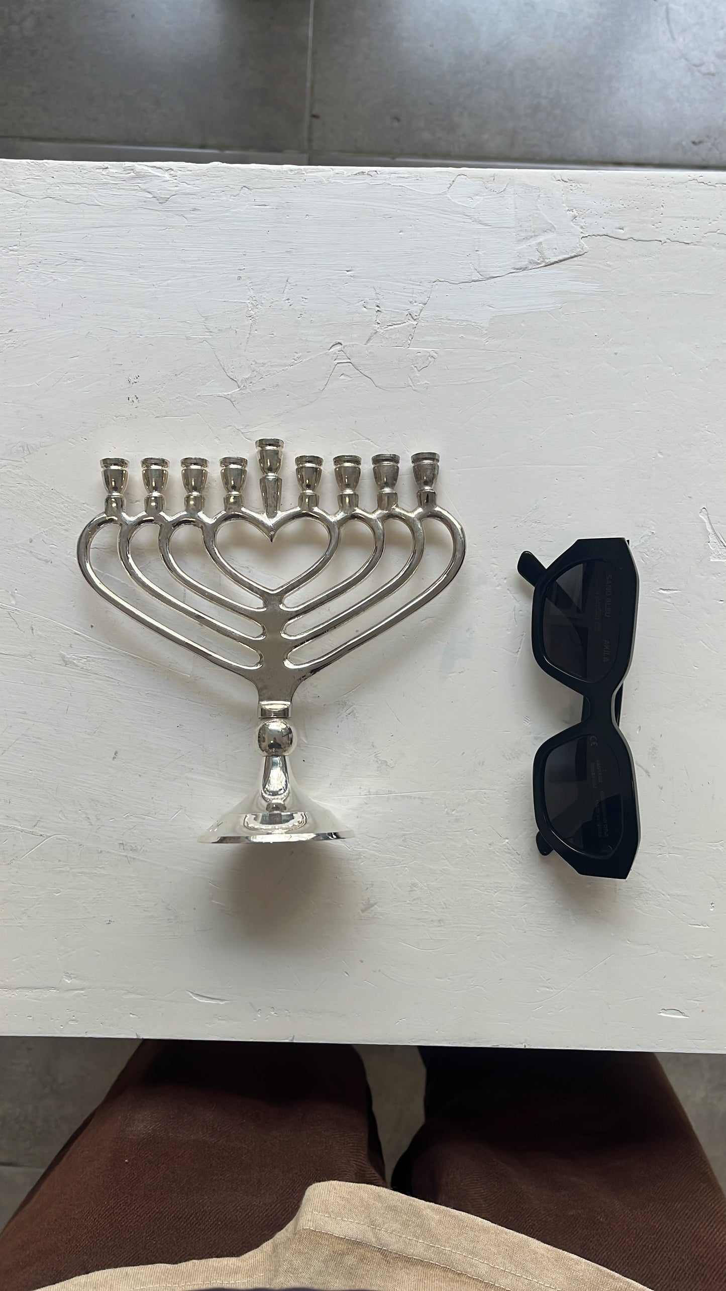 חנוכיה לב | נחושת | גודל קטן