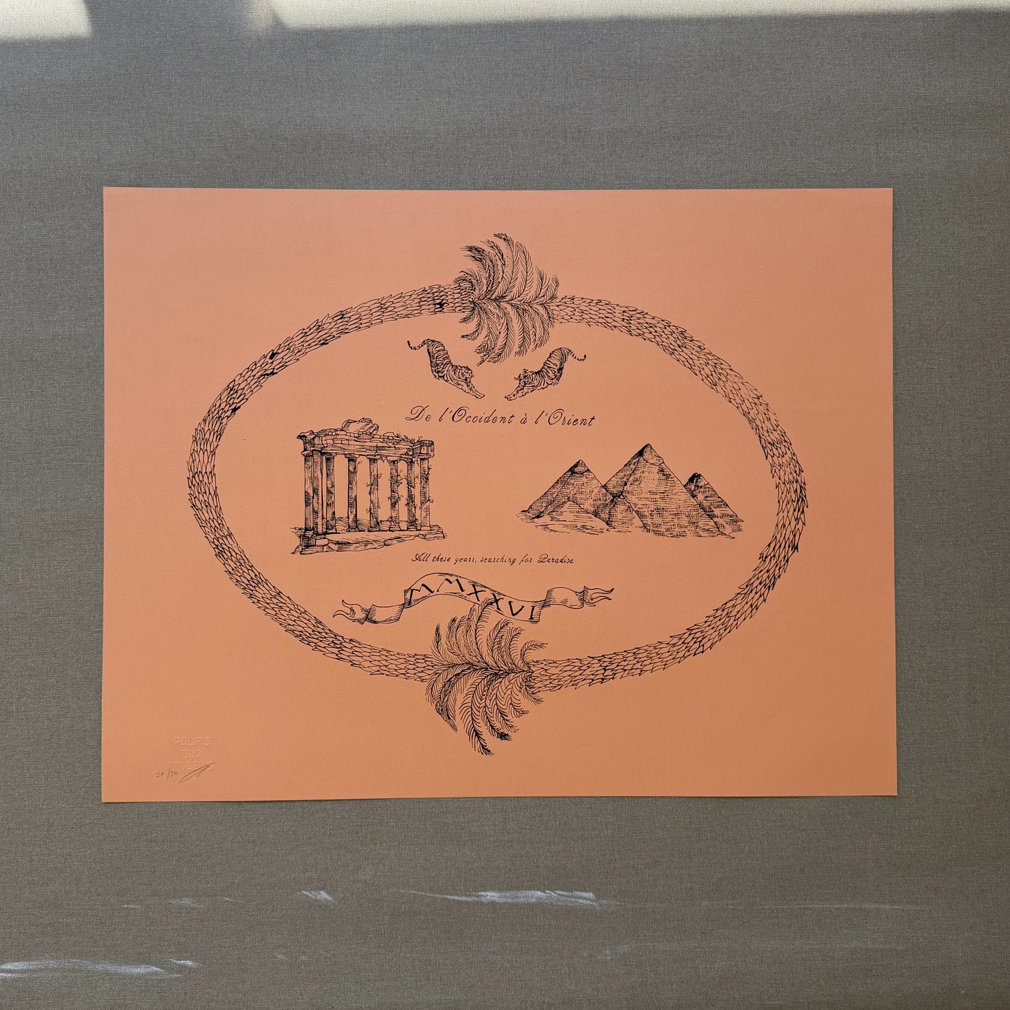 From West to East Screen Print