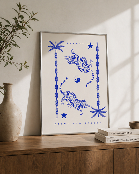 Kismet Tigers Print- Blue