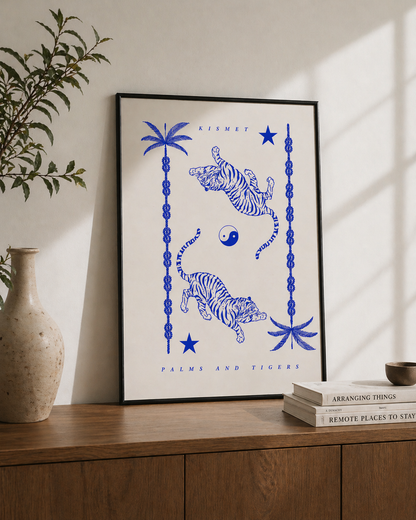 Kismet Tigers Print- Blue