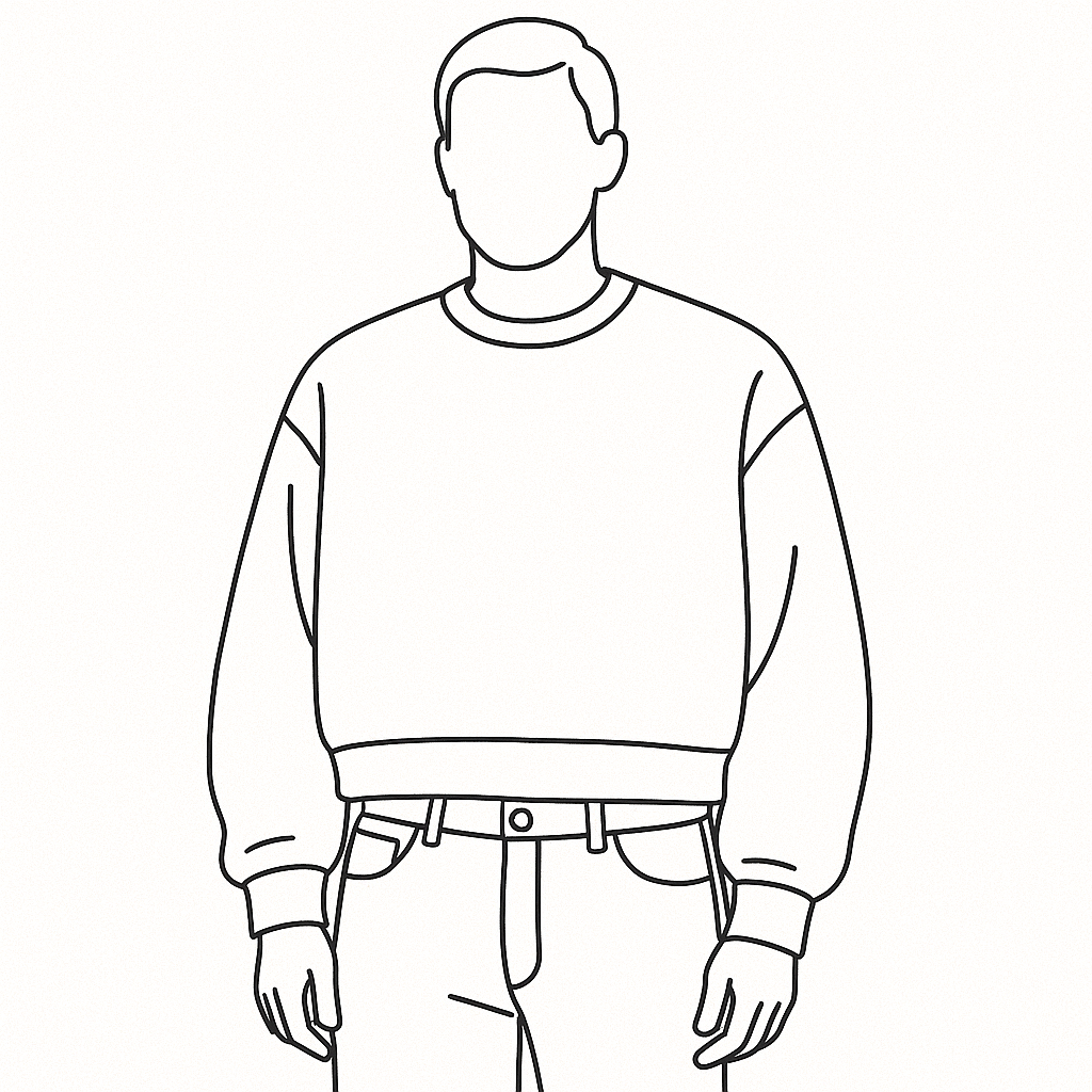 Tiger Sweater | Crop | Vintage Washed Navy