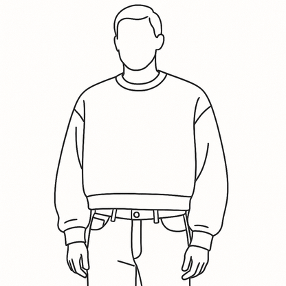 Tiger Sweater | Crop | Vintage Washed Navy