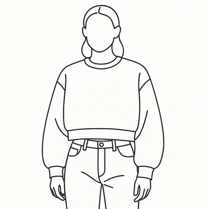 Tiger Sweater | Crop | Vintage Washed Navy