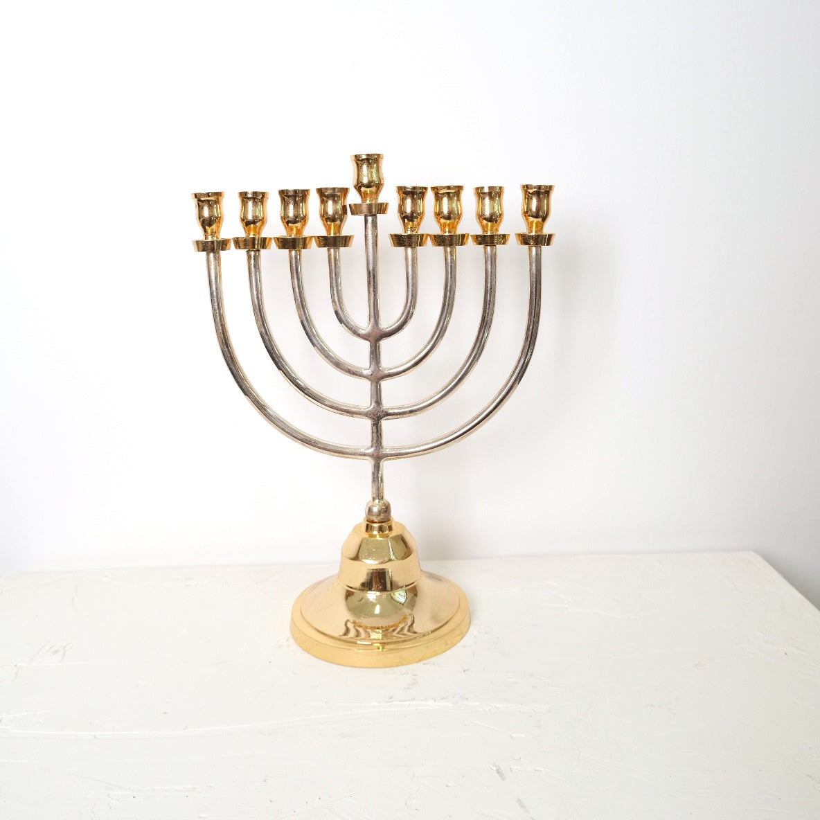 חנוכיה צינורות | ציפוי כסף וזהב