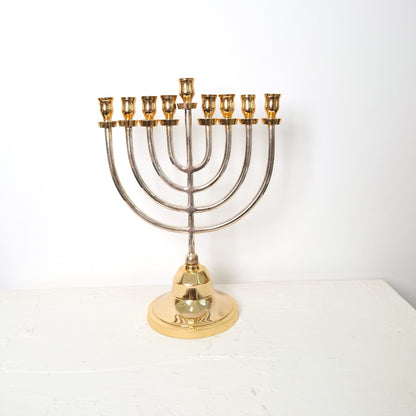 חנוכיה צינורות | ציפוי כסף וזהב