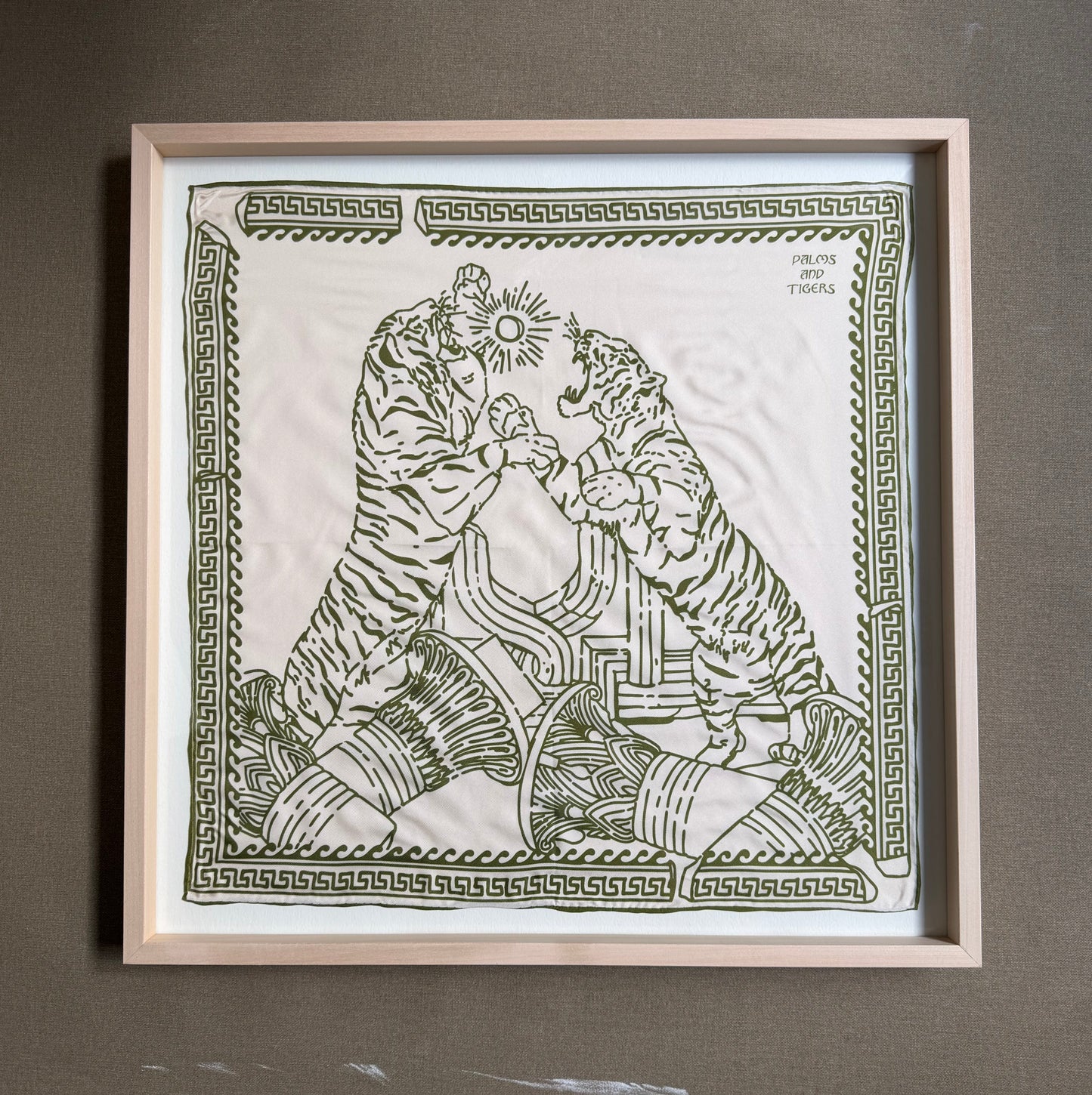 Framed Tigers Silk