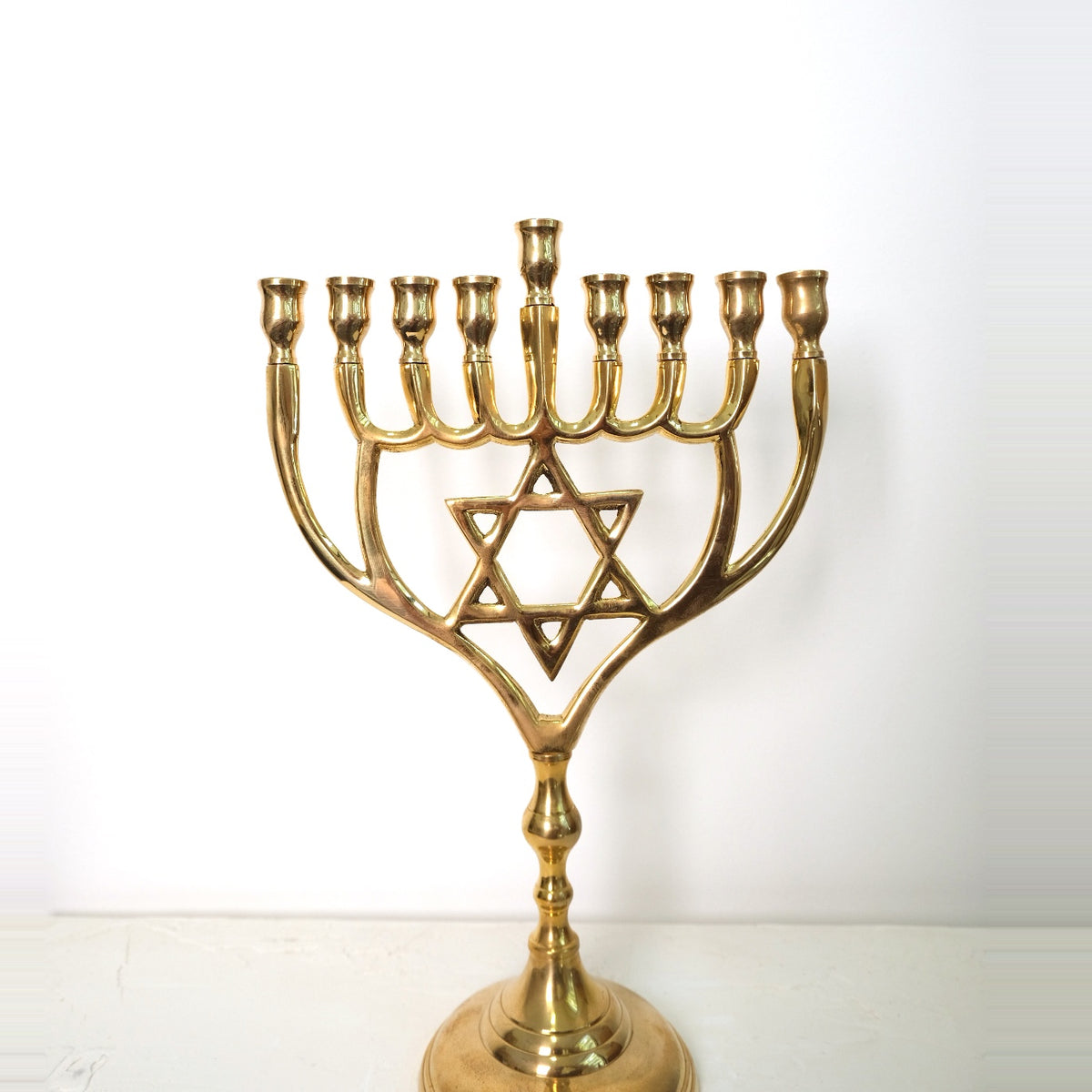 חנוכיה מגן דוד | נחושת