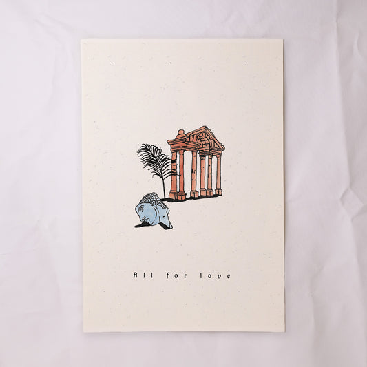 All for Love Greek | A4 | Framed Print