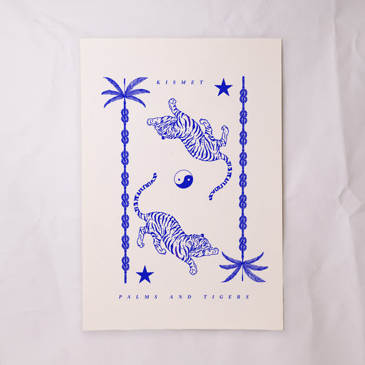 Kismet Tigers Print- Blue