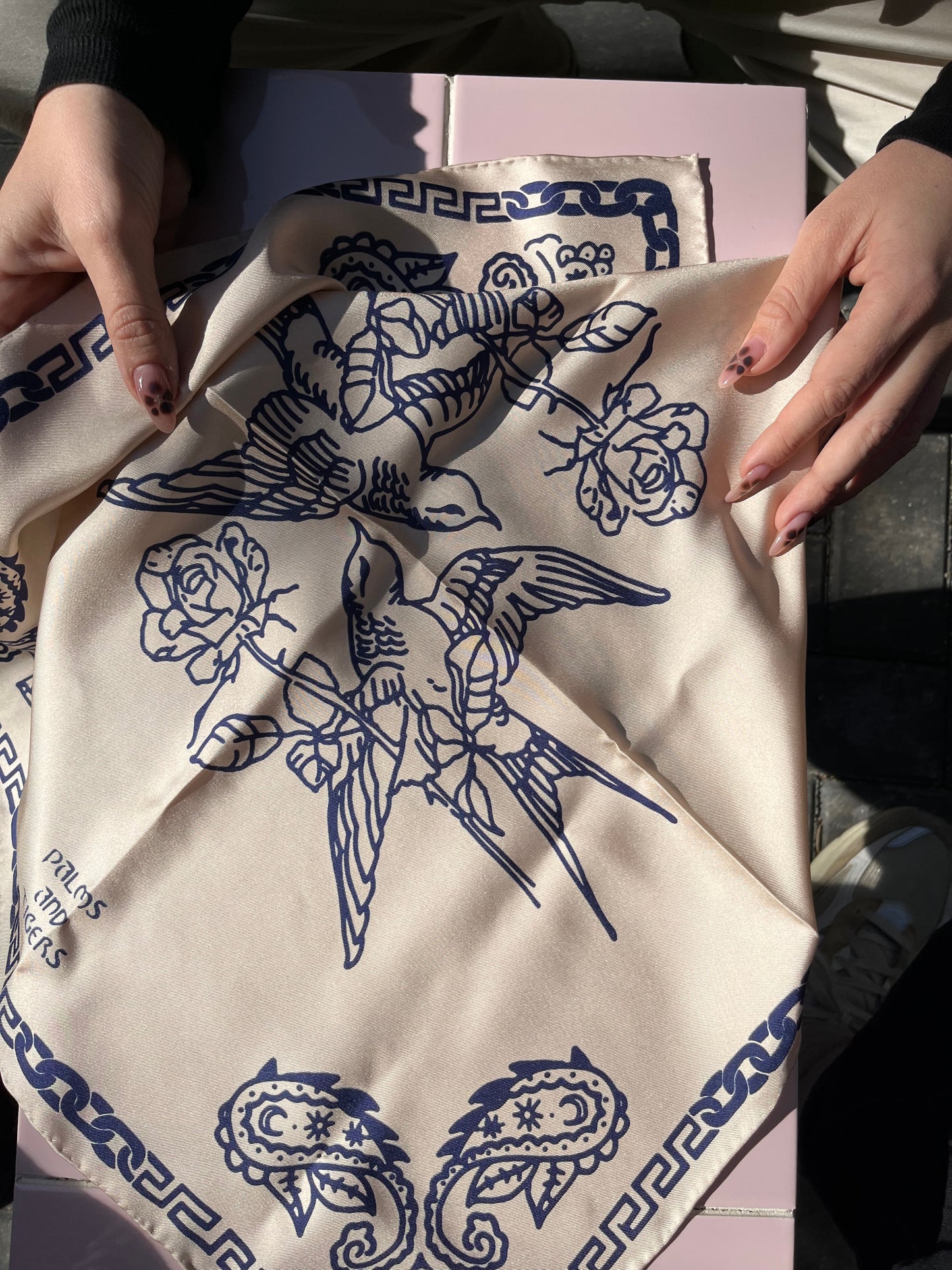 Love Birds Silk Foulard