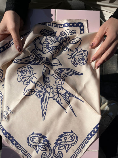 Love Birds Silk Foulard