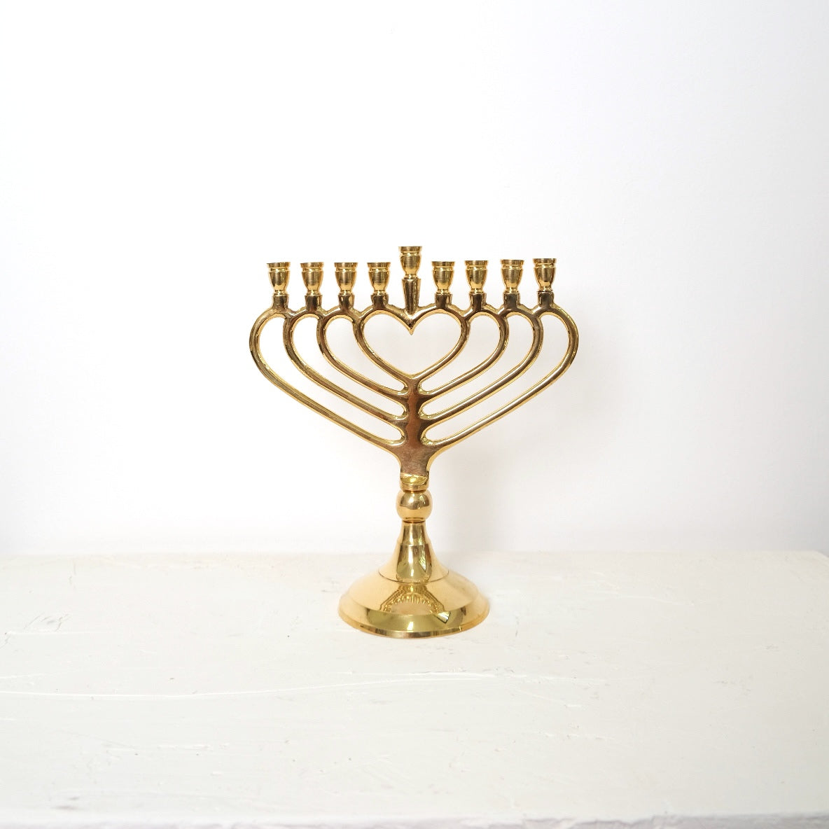 חנוכיה לב קטנה | נחושת
