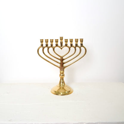 חנוכיה לב קטנה | נחושת