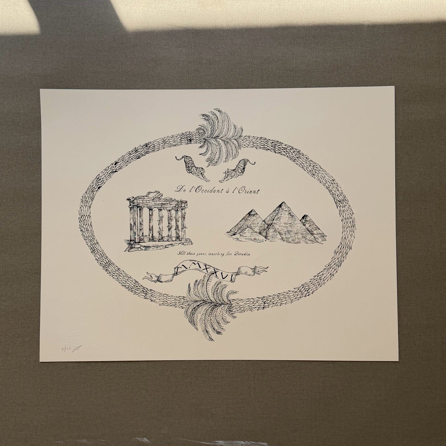From west to East Screen Print