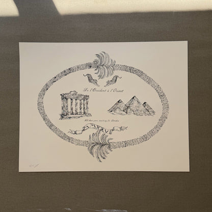 From west to East Screen Print
