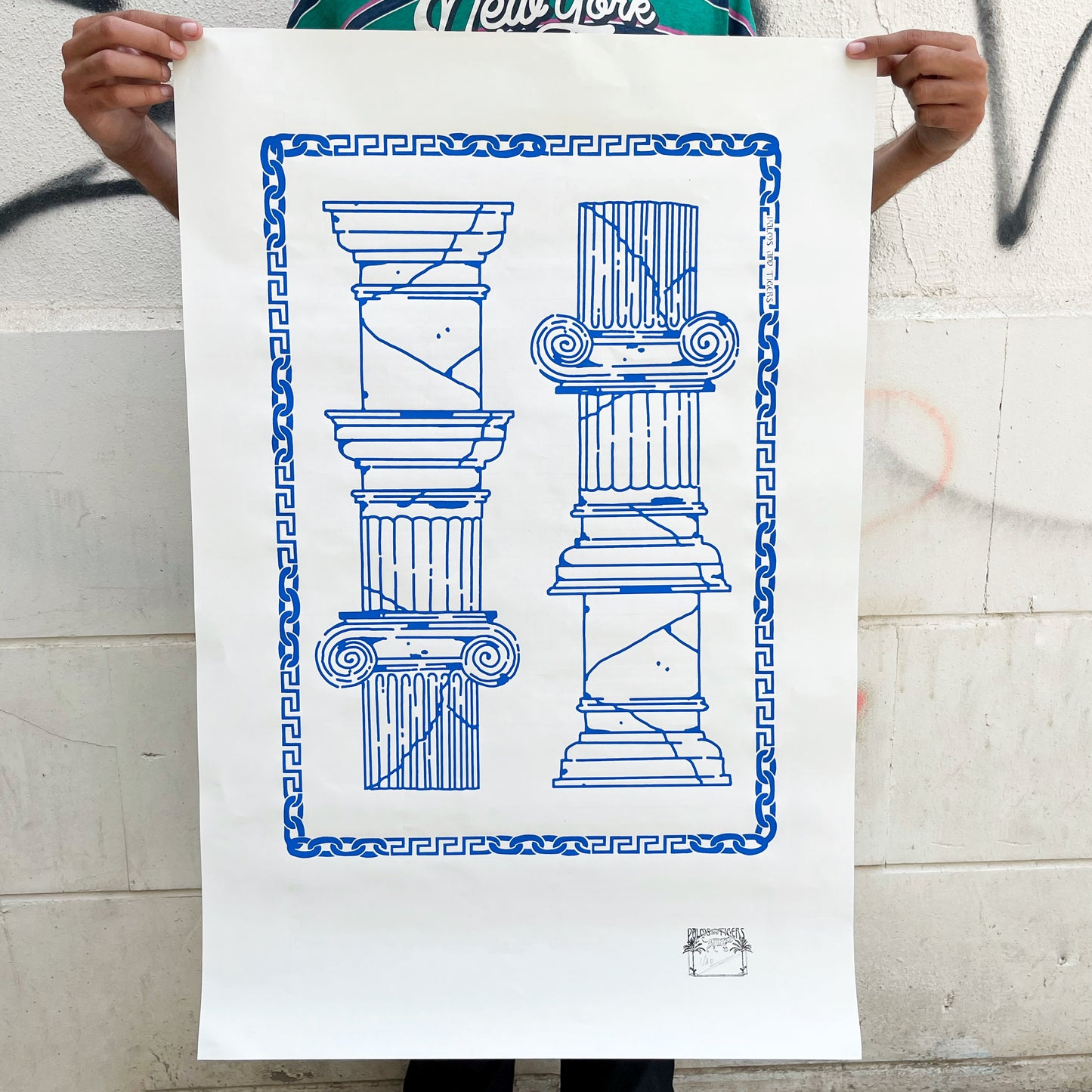 Greek Pillars Composition- Huge Screen Print