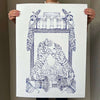 Tigers Fight Screen Print