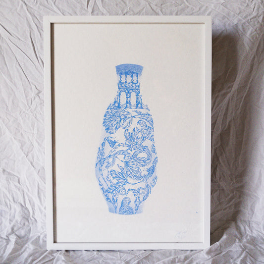 Botanical Vase Limited Edition Screen Print - Framed