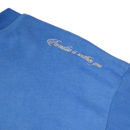 Paradise Within You | Washed Blue | Embroidered T