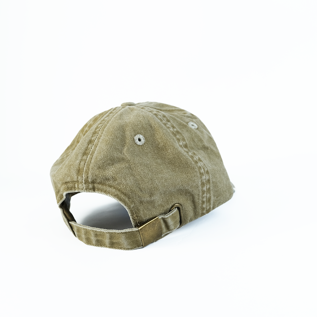 Washed Light Green Cap | Embroidered Paradise