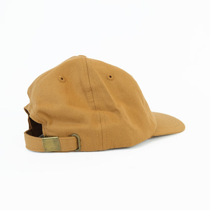 Cognac Cap with Embroidered Tiger