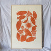 Cosmos Screen Print in Terracotta- Limited Edition 70*100 cm