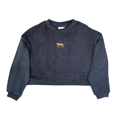 Tiger Sweater | Crop | Vintage Washed Navy