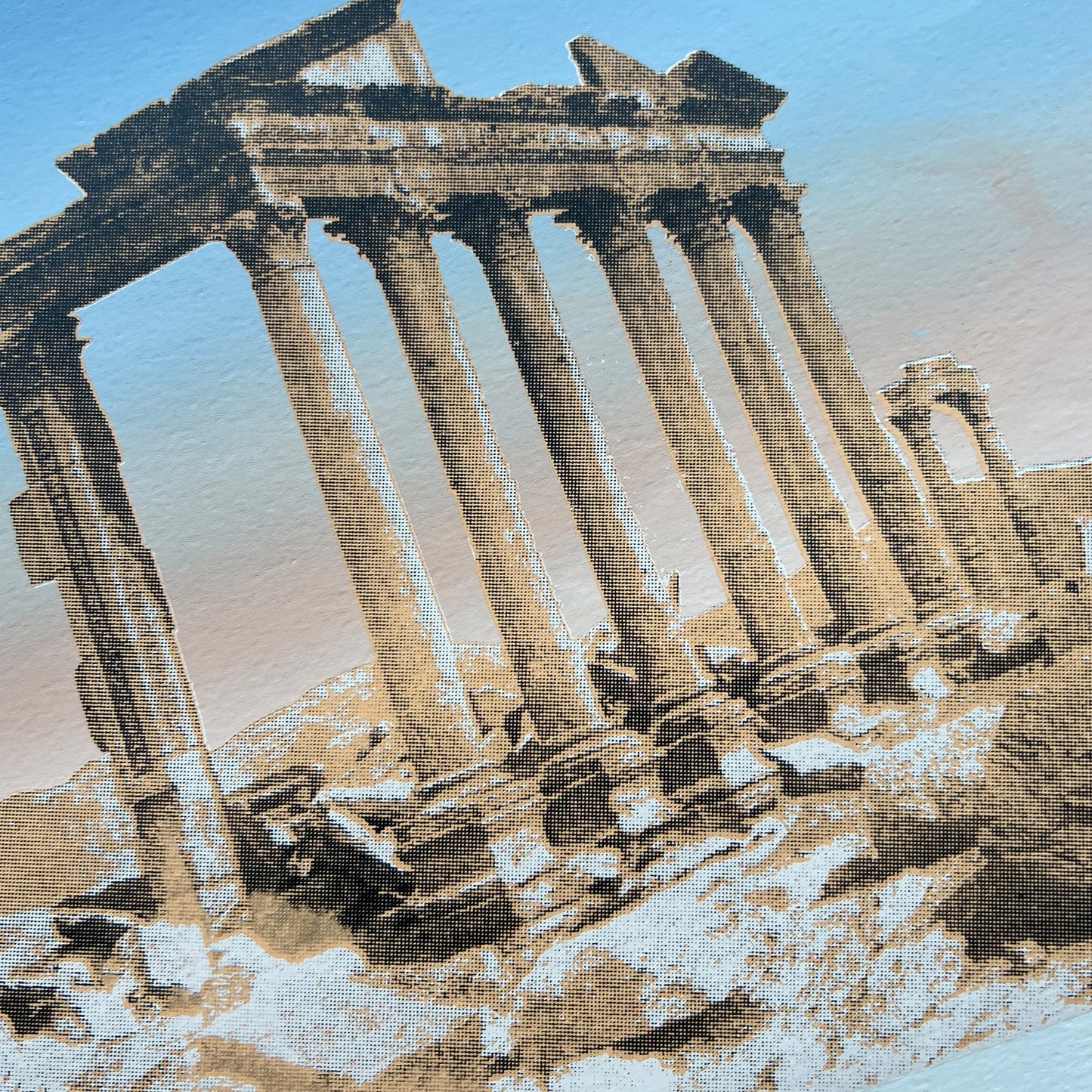 Ancient Temple Ruins at Sunset - Limited Edition Screen Print