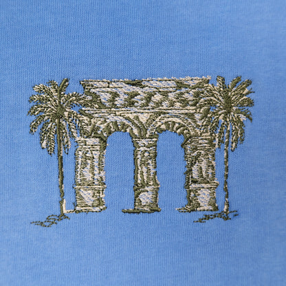 Paradise Within You | Washed Blue | Embroidered T