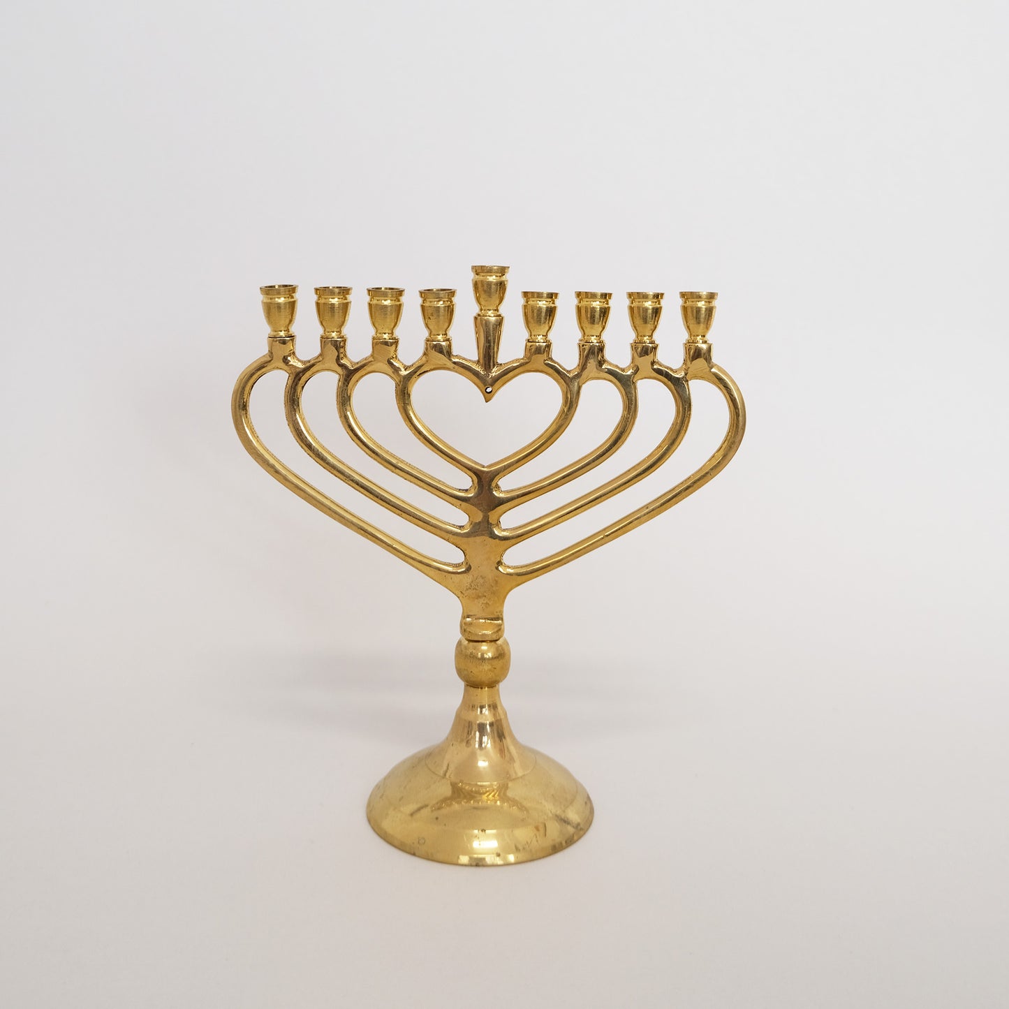 Hanukah Lamp-Golden Heart Small