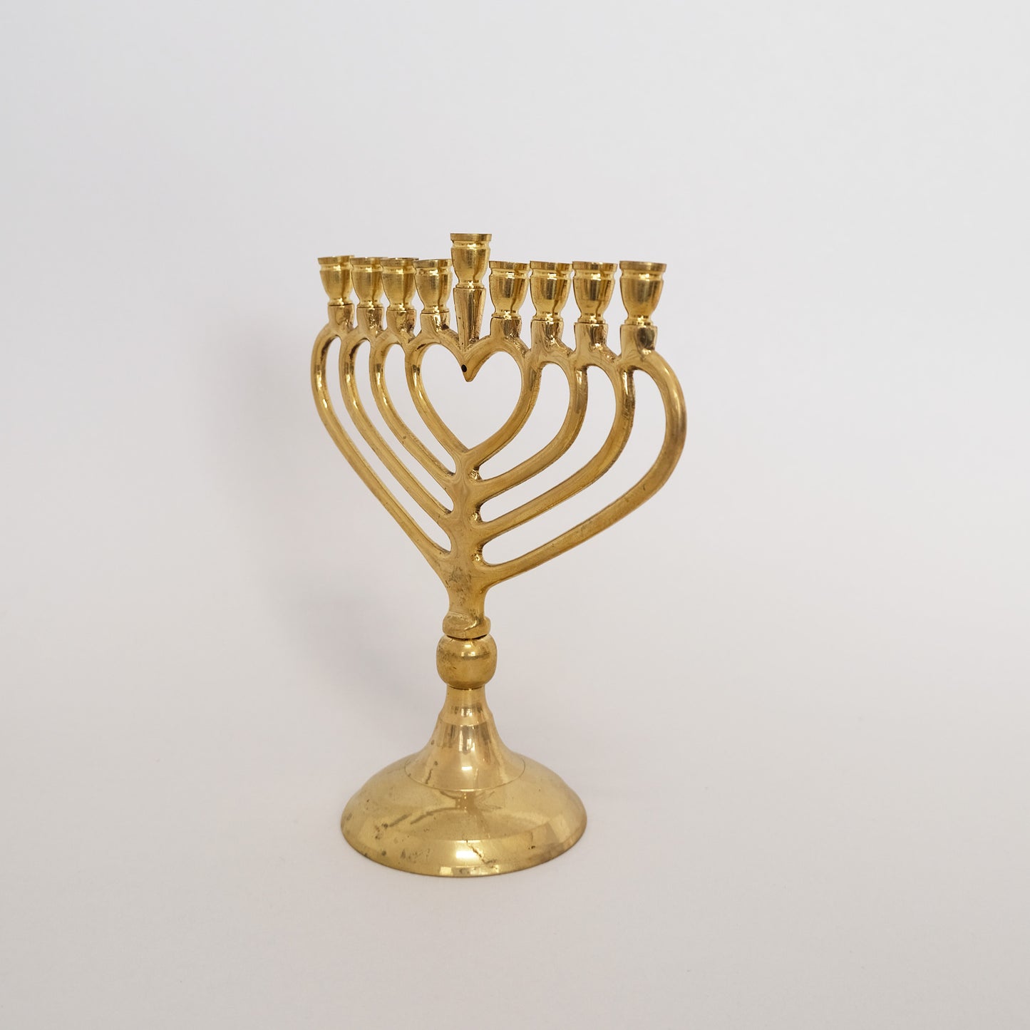 Hanukah Lamp-Golden Heart Small