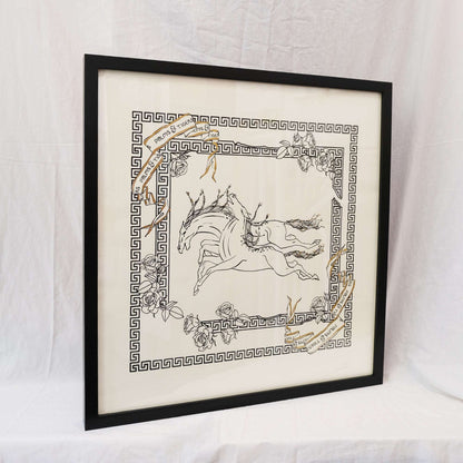 Horses screen print- Framed