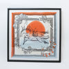 Framed Silk Scarf - Horses