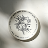 Love Wins Porcelain Plate - Birds and Roses in Black